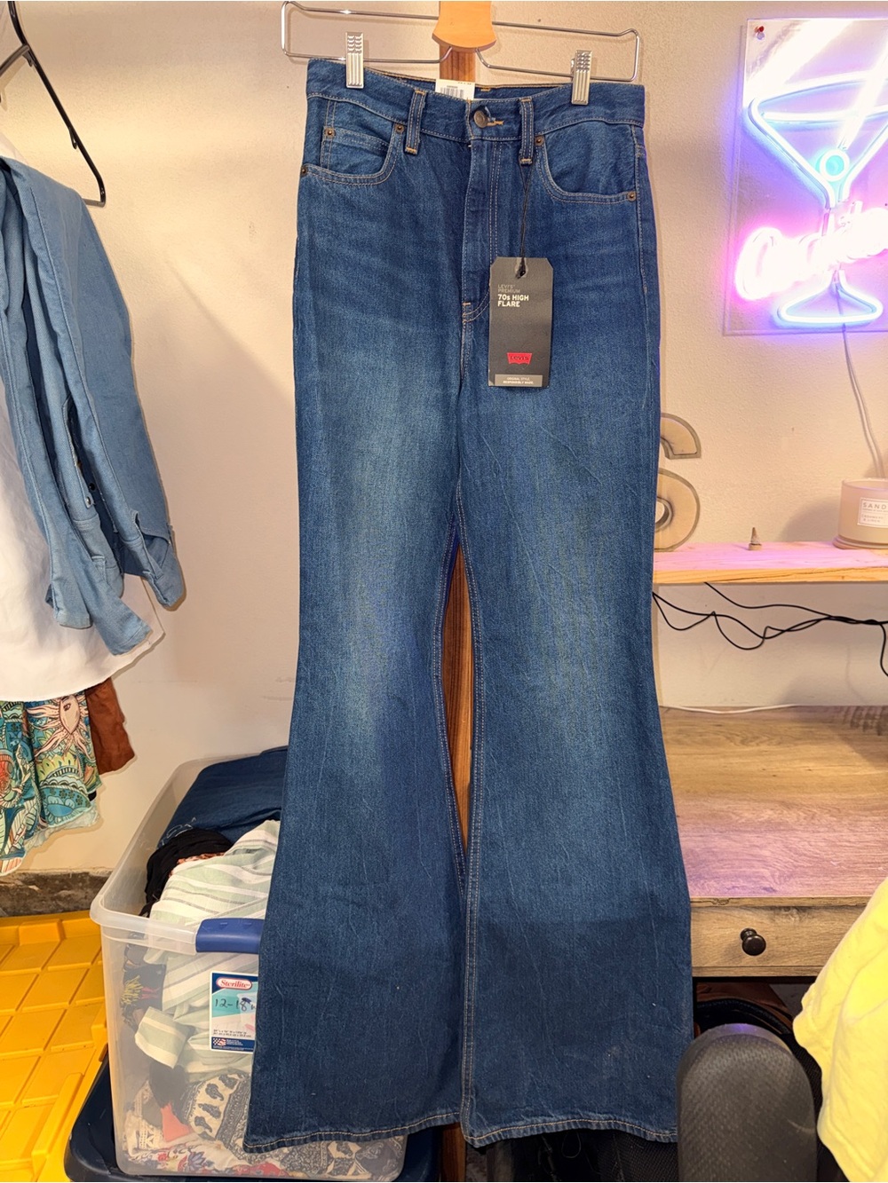 Levi's Women's 70’s High-Rise Flare Jeans - Dark Blue